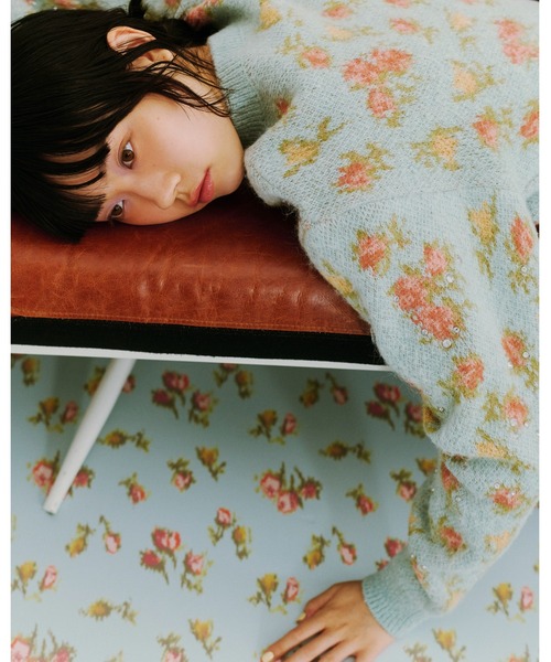 LILY BROWN(リリーブラウン)の「【LILY BROWN ×ANNA SUI】ジャガードビジューニットカーディガン(カーディガン/ボレロ・レディース・ピンク/ブラック/ライトブルー・F)」の20枚目の写真