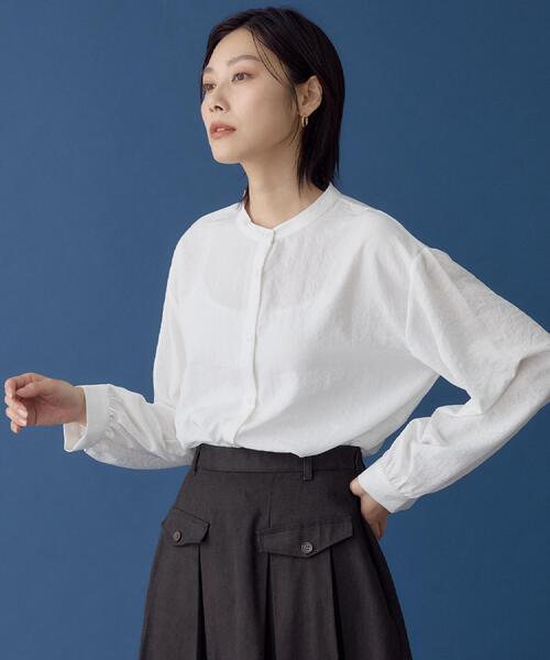 THE SHOP TK (ザ ショップ ティーケー )の「【春まで着られる】ニットベスト&ブラウスセット/洗濯機OK(シャツ/ブラウス・レディース・ダークブラウン/スミクロ/ネイビー・12/13)」の11枚目の写真
