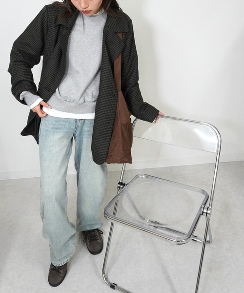 gossara(ゴサラ)の「【一枚でサマになる冬アウター】チェックジャケット(テーラードジャケット・レディース・ブラック/ベージュ・FREE)」の12枚目の写真