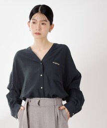 THE SHOP TK | 刺繍ポケットオーバーシャツ【体型カバー/洗濯機OK】(シャツ/ブラウス)