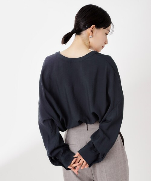 THE SHOP TK （ザ ショップ ティーケー ）の「刺繍ポケットオーバーシャツ【体型カバー/洗濯機OK】（シャツ/ブラウス・レディース・ネイビー/アイボリー/ブラウン系・13/12）」の10枚目の写真