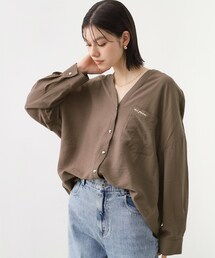 THE SHOP TK | 刺繍ポケットオーバーシャツ【体型カバー/洗濯機OK】(シャツ/ブラウス)