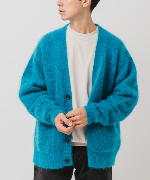 EDIFICE(エディフィス)の「E. 3GG ウール/モヘア カーディガン(カーディガン/ボレロ・メンズ・イエロー/ピンク/ブルー/チャコールグレー・LARGE/MEDIUM)」の3枚目の写真