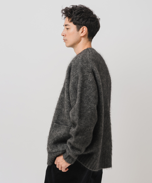 EDIFICE(エディフィス)の「E. 3GG ウール/モヘア カーディガン(カーディガン/ボレロ・メンズ・イエロー/ピンク/ブルー/チャコールグレー・LARGE/MEDIUM)」の11枚目の写真