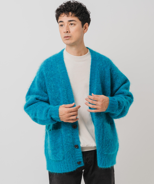 EDIFICE(エディフィス)の「E. 3GG ウール/モヘア カーディガン(カーディガン/ボレロ・メンズ・イエロー/ピンク/ブルー/チャコールグレー・LARGE/MEDIUM)」の22枚目の写真