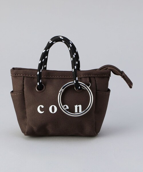 coen(コーエン)の「【新色追加】coen(コーエン) ロゴ ポリキャンバストートバッグチャーム XS(キーホルダー・レディース・ブラック/グレー/ダークブラウン・FREE)」の9枚目の写真
