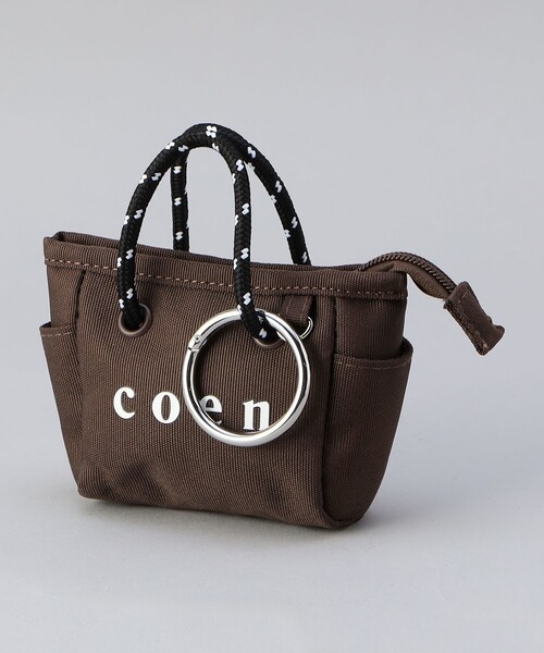 coen(コーエン)の「【新色追加】coen(コーエン) ロゴ ポリキャンバストートバッグチャーム XS(キーホルダー・レディース・ブラック/グレー/ダークブラウン・FREE)」の10枚目の写真