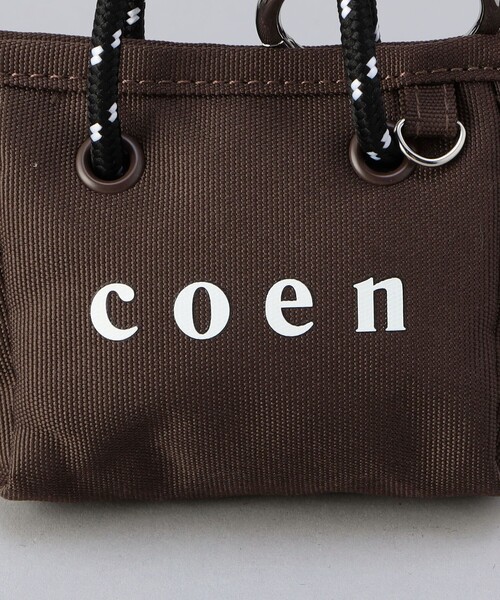 coen(コーエン)の「【新色追加】coen(コーエン) ロゴ ポリキャンバストートバッグチャーム XS(キーホルダー・レディース・ブラック/グレー/ダークブラウン・FREE)」の13枚目の写真