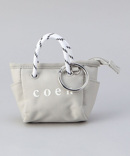 coen(コーエン)の「【新色追加】coen(コーエン) ロゴ ポリキャンバストートバッグチャーム XS(キーホルダー・レディース・ブラック/グレー/ダークブラウン・FREE)」の17枚目の写真