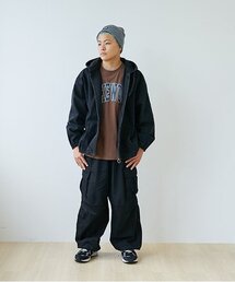 GLAZOS（グラソス）の「フードデニムジップアップジャケット（ブルゾン）」