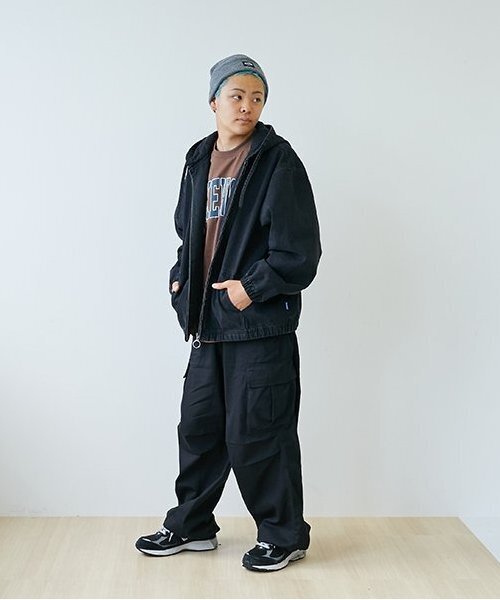 セール】フードデニムジップアップジャケット（ブルゾン）｜GLAZOS