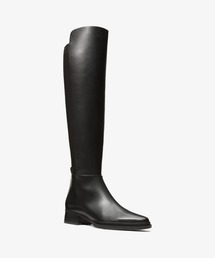 ポインテッドトゥ ワイドシャフト ロングブーツ (8.0cmヒール)（ブーツ