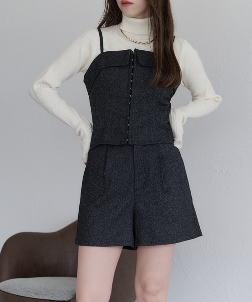 raffime(ラフィミー)の「【セットアップ可能】フロントタックショートパンツ(その他パンツ・レディース・ブラック/ダークブラウン・フリー)」の22枚目の写真