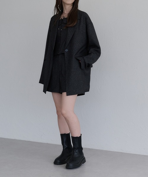 raffime(ラフィミー)の「【セットアップ可能】フロントタックショートパンツ(その他パンツ・レディース・ブラック/ダークブラウン・フリー)」の16枚目の写真
