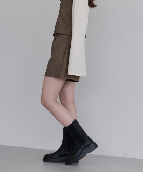 raffime(ラフィミー)の「【セットアップ可能】フロントタックショートパンツ(その他パンツ・レディース・ブラック/ダークブラウン・フリー)」の13枚目の写真