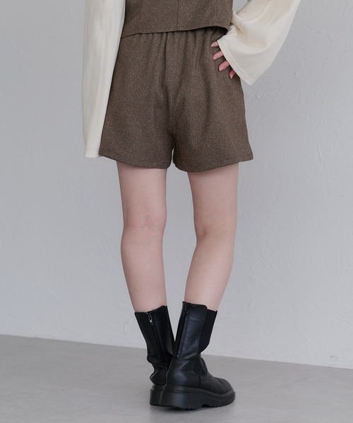 セットアップ可能】フロントタックショートパンツ（その他パンツ