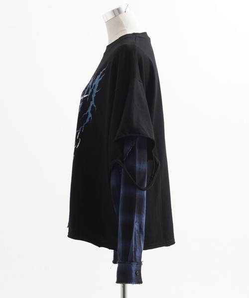 セール】『REFLEM/レフレム』レイヤ―ドチェックL/S Tee/ロングスリーブ