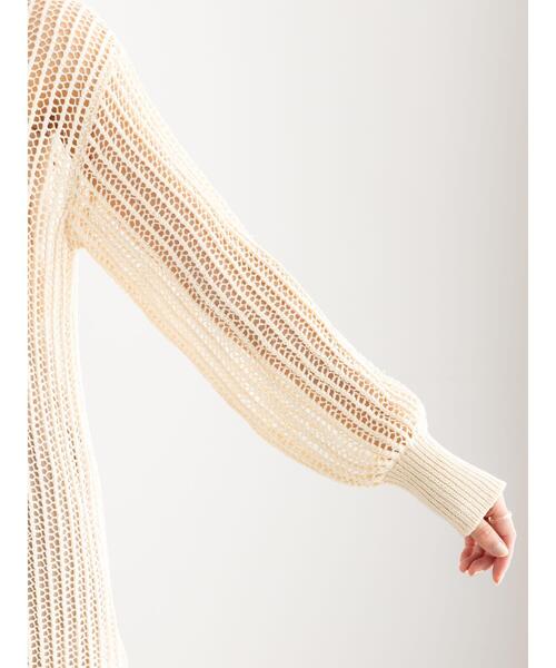 Te chichi（テチチ）の「フリンジメッシュニットワンピース《2025Autumn catalog vol.2 item》（ワンピース・レディース・モカ/オフホワイト・F）」の11枚目の写真