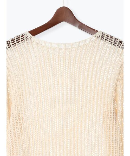 Te chichi（テチチ）の「フリンジメッシュニットワンピース《2025Autumn catalog vol.2 item》（ワンピース・レディース・モカ/オフホワイト・F）」の16枚目の写真