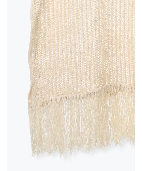Te chichi（テチチ）の「フリンジメッシュニットワンピース《2025Autumn catalog vol.2 item》（ワンピース・レディース・モカ/オフホワイト・F）」の18枚目の写真