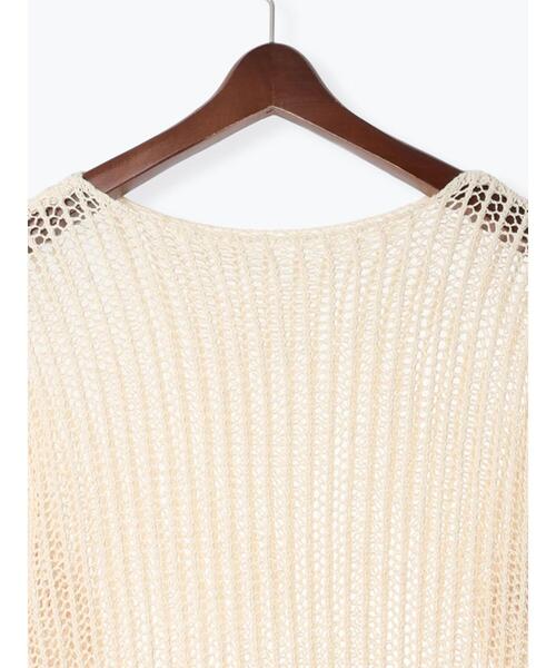 Te chichi（テチチ）の「フリンジメッシュニットワンピース《2025Autumn catalog vol.2 item》（ワンピース・レディース・モカ/オフホワイト・F）」の19枚目の写真