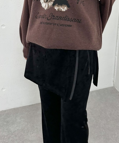 archives（アルシーヴ）の「ベロアレイヤードスカート付きパンツ（その他パンツ・レディース・ブラック/ブラウン・MEDIUM）」の12枚目の写真