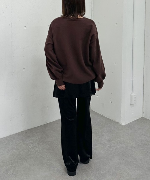 archives（アルシーヴ）の「ベロアレイヤードスカート付きパンツ（その他パンツ・レディース・ブラック/ブラウン・MEDIUM）」の17枚目の写真