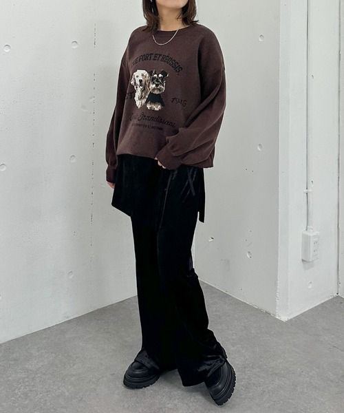 archives（アルシーヴ）の「ベロアレイヤードスカート付きパンツ（その他パンツ・レディース・ブラック/ブラウン・MEDIUM）」の16枚目の写真