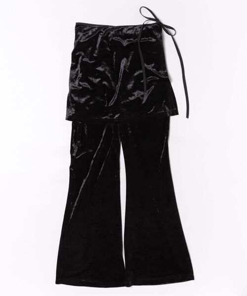 archives（アルシーヴ）の「ベロアレイヤードスカート付きパンツ（その他パンツ・レディース・ブラック/ブラウン・MEDIUM）」の7枚目の写真