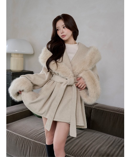 darich　ウエストベルトプリンセスラインコート　ダーリッチ　新品未開封　F Darichロゴガーメント＆DDロゴベロアハンガー付き】ウエストベルト