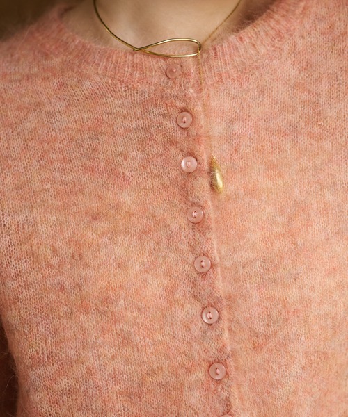 LAULEN(ローレン)の「mohair waist ribbon knit cardigan /モヘアウエストリボンニットカーディガン(カーディガン/ボレロ・レディース・ブラウン/ピンク/グレー・FREE)」の12枚目の写真