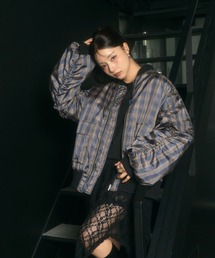 ANDGEEBEE | UNISEX オーバーサイズチェックブルゾン(ブルゾン)