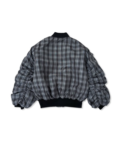 ANDGEEBEE(アンジービー)の「UNISEX オーバーサイズチェックブルゾン(ブルゾン・レディース・ネイビー/ブラック・FREE)」の20枚目の写真