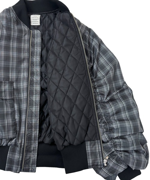 ANDGEEBEE(アンジービー)の「UNISEX オーバーサイズチェックブルゾン(ブルゾン・レディース・ネイビー/ブラック・FREE)」の21枚目の写真