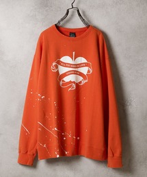 美品／フード付きスウェット オレンジ色 60s Sportwear パーカー サンフェード オレンジ キッズ 12表記