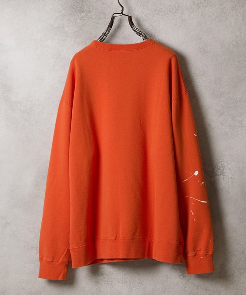 HAND PAINTED VINTAGE WASH NUMBER (9)INE APPLE SWEATSHIRT