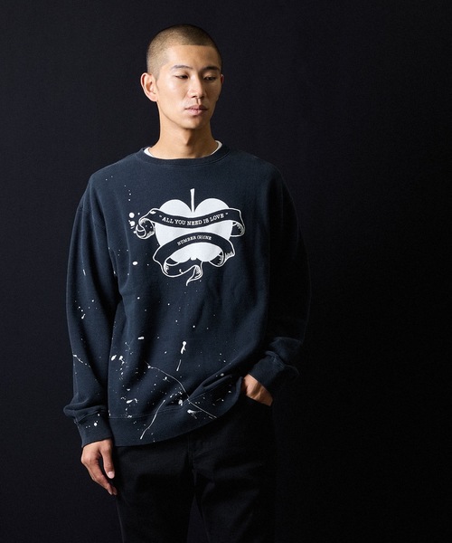 90's numbering ペイント “後染”grunge”襤褸“sweat 90's numbering ペイント “墨”grunge”襤褸“sweat 90's ナンバリング