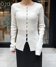 LE MORE | フロントボタンリブカーディガン(ニット/セーター)