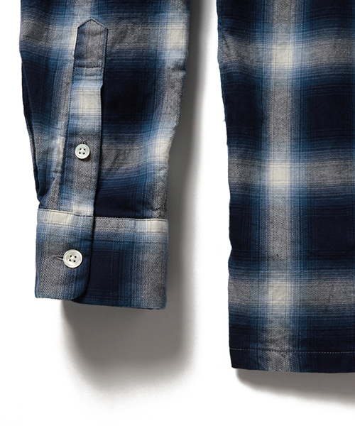 BEAMS PLUS（ビームスプラス）の「◇BEAMS PLUS / オンブレチェック オープンカラーシャツ（シャツ/ブラウス・メンズ・レッド/ブルー・X-LARGE/LARGE/SMALL/MEDIUM）」の15枚目の写真