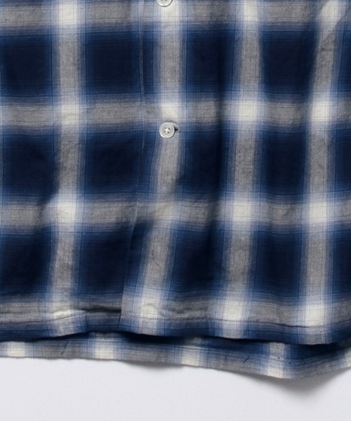 BEAMS PLUS（ビームスプラス）の「◇BEAMS PLUS / オンブレチェック オープンカラーシャツ（シャツ/ブラウス・メンズ・レッド/ブルー・X-LARGE/LARGE/SMALL/MEDIUM）」の22枚目の写真