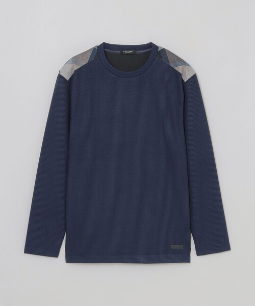 BLACK LABEL CRESTBRIDGE(ブラックレーベル・クレストブリッジ)の「ショルダーチェックニットソー(Tシャツ/カットソー・メンズ・ブラック/ネイビー/グレー系その他/オフホワイト/オレンジ系その他3・M/XL/L)」の11枚目の写真