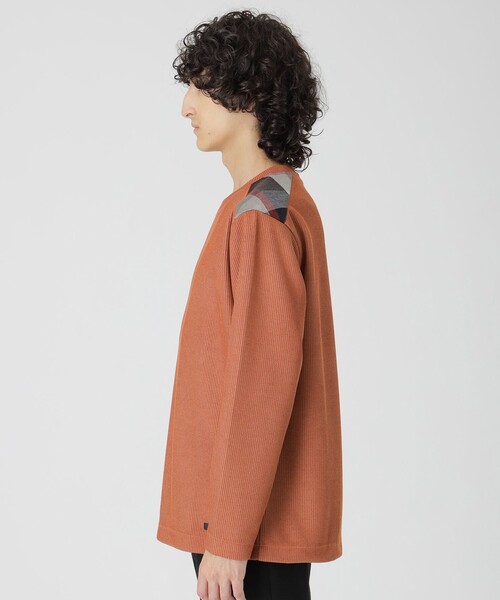 BLACK LABEL CRESTBRIDGE(ブラックレーベル・クレストブリッジ)の「ショルダーチェックニットソー(Tシャツ/カットソー・メンズ・ブラック/ネイビー/グレー系その他/オフホワイト/オレンジ系その他3・M/XL/L)」の9枚目の写真