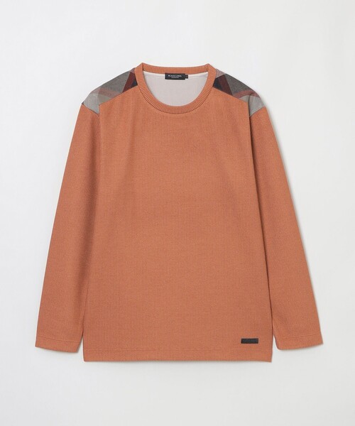 BLACK LABEL CRESTBRIDGE(ブラックレーベル・クレストブリッジ)の「ショルダーチェックニットソー(Tシャツ/カットソー・メンズ・ブラック/ネイビー/グレー系その他/オフホワイト/オレンジ系その他3・M/XL/L)」の6枚目の写真