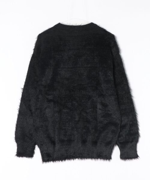 NO WAY（ノーウェイ）の「/シャギーニットトップス/（ニット/セーター・メンズ・ブラック/チャコールグレー・LARGE/MEDIUM）」の3枚目の写真