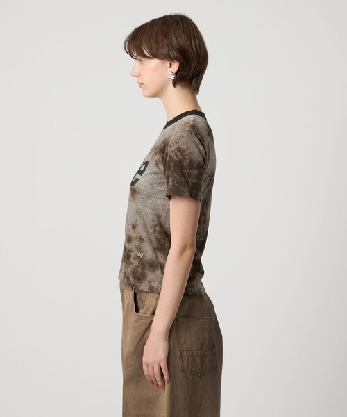 FilMelange（フィルメランジェ）の「＜FilMelange for ASTRAET＞ムラ プリント リンガーTシャツ（Tシャツ/カットソー・レディース・ブラウン系・FREE）」の3枚目の写真