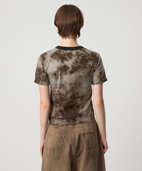 FilMelange（フィルメランジェ）の「＜FilMelange for ASTRAET＞ムラ プリント リンガーTシャツ（Tシャツ/カットソー・レディース・ブラウン系・FREE）」の4枚目の写真