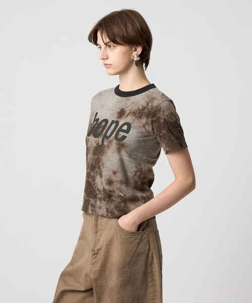 FilMelange（フィルメランジェ）の「＜FilMelange for ASTRAET＞ムラ プリント リンガーTシャツ（Tシャツ/カットソー・レディース・ブラウン系・FREE）」の5枚目の写真