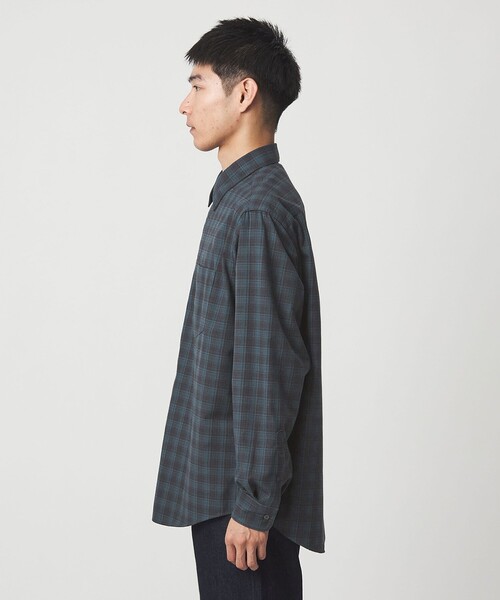 green label relaxing(グリーンレーベルリラクシング)の「TRフラノ パターン ジャストルーズ レギュラーカラー シャツ(シャツ/ブラウス・メンズ・ネイビー/ケリーグリーン/ライトグレー・XL/L/M/S)」の17枚目の写真