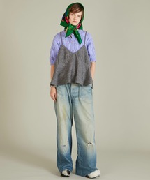 crinkle crinkle crinkle】hand knit ruffle vest/ハンドニット