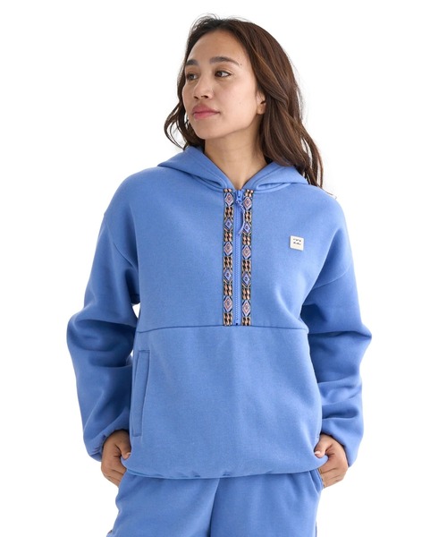 BILLABONG(ビラボン)の「BILLABONG レディース ADIV FLEECE HALF ZIP パーカー 【2025年秋冬モデル】 @autumn/ビラボン撥水ハーフジップフリース(SET UP・セットアップ可能・空港コーデ)(パーカー・レディース・パープル/アイボリー・MEDIUM/LARGE)」の4枚目の写真